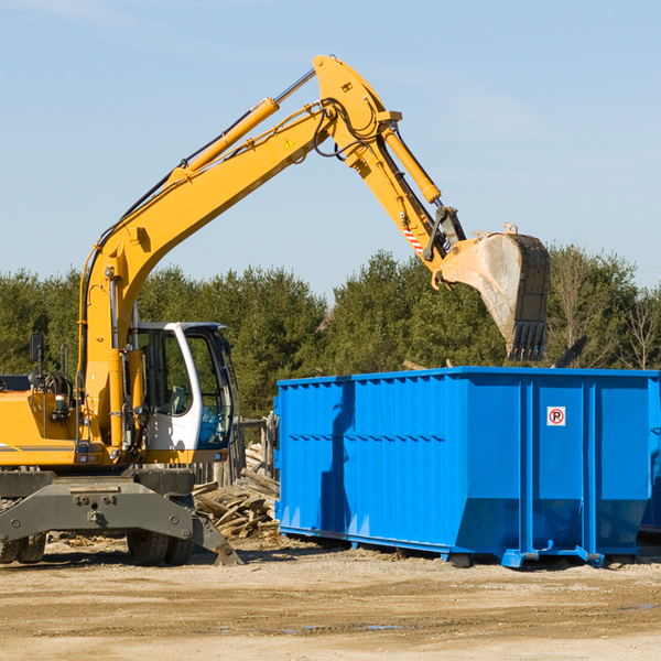 what size residential dumpster rentals are available in Andover CT